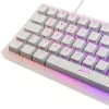 Mechaniczna klawiatura gamingowa TKL XTRFY K5 RGB — tenkeyless, przezroczysta/biała