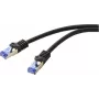 Renkforce RF-6830462 Przewód sieciowy RJ45, Kabel krosowy CAT 6a S/FTP 2.00 m Czarny 1 szt. (RF-6830462)
