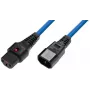 Adapter blokujący przewód zasilający MicroConnect MC-C13C14LOCK-2.5MB — C13 na C14, 2,5 m, blokowany