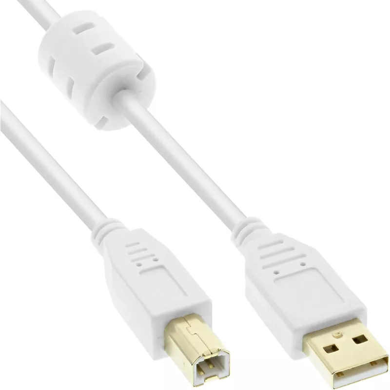 Kabel USB Microconnect USBAB2WF USB 2.0 2 m USB A USB B Biały