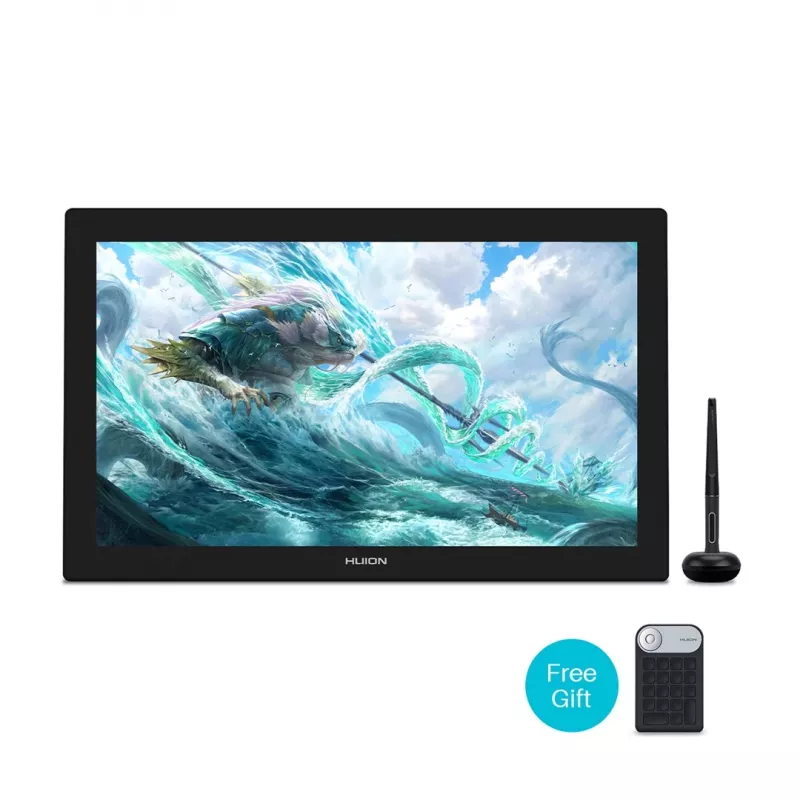 Tablet graficzny HUION Kamvas Pro 24 4K GT2401 — 23,8 cala QLED 3840×2160, 16:9, 8192 poziomów nacisku