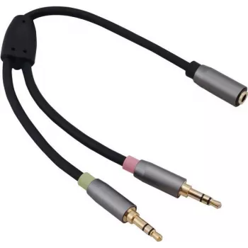 adapter kablowyowy helos jack 3.5 mm na 2 wtyczki 3.5 mm model 288716