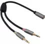 adapter kablowyowy helos jack 3.5 mm na 2 wtyczki 3.5 mm model 288716
