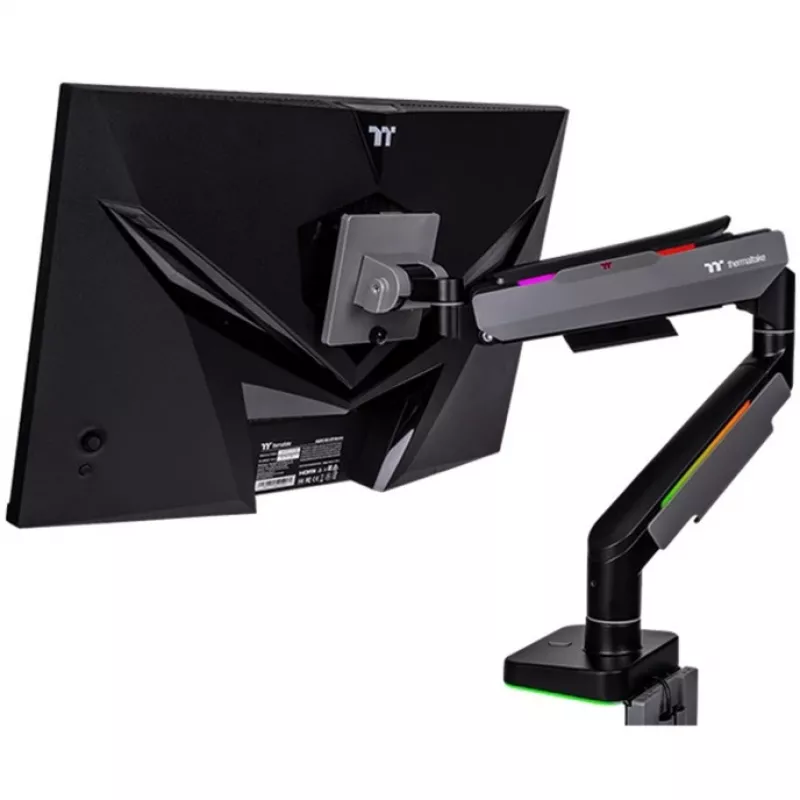 Uchwyt do monitora Thermaltake GEA-MSR-SMSBLK-01 124,5 cm 49 cali Biurkowy Czarny Szary