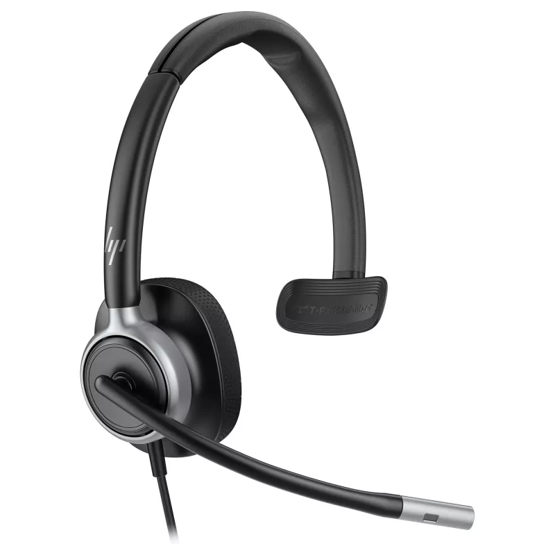 Przewodowy, monofoniczny zestaw słuchawkowy Poly Mission 615 USB — waga 117,5 g