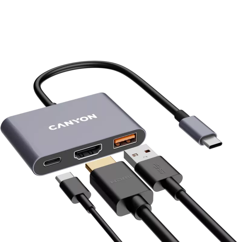 Canyon DS-4 USB Type-C Hub 10000 Mbit/s HDMI USB 3.2 Gen 2
