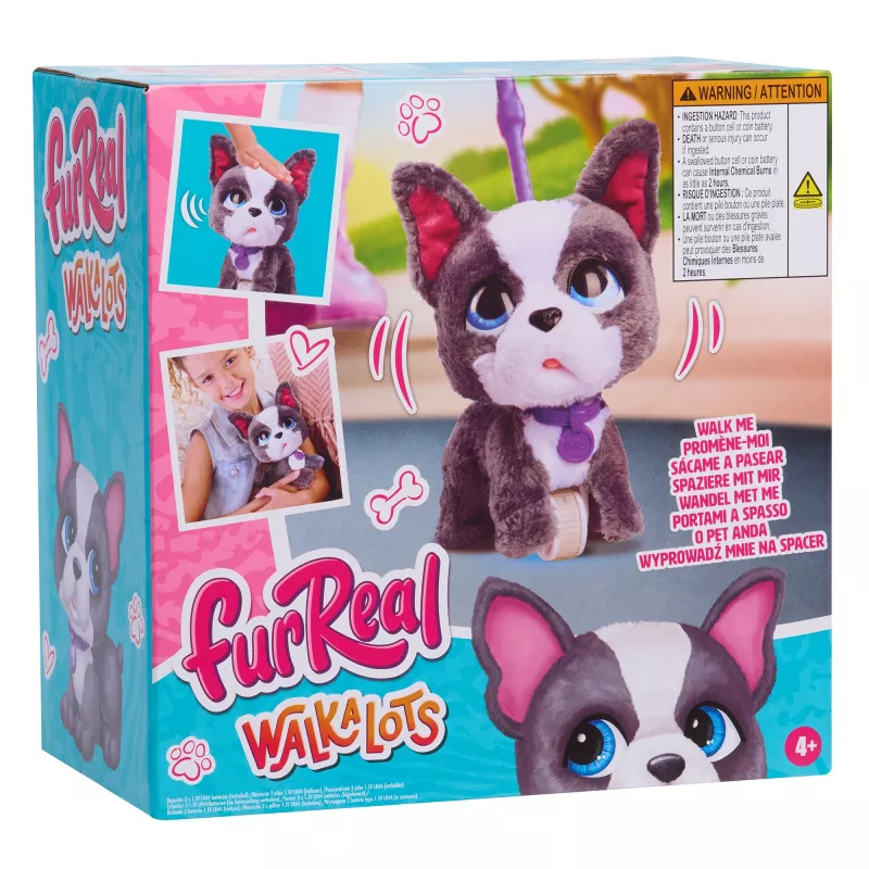 furReal Walk-a-Lots Buldog francuski, figurka do zabawy