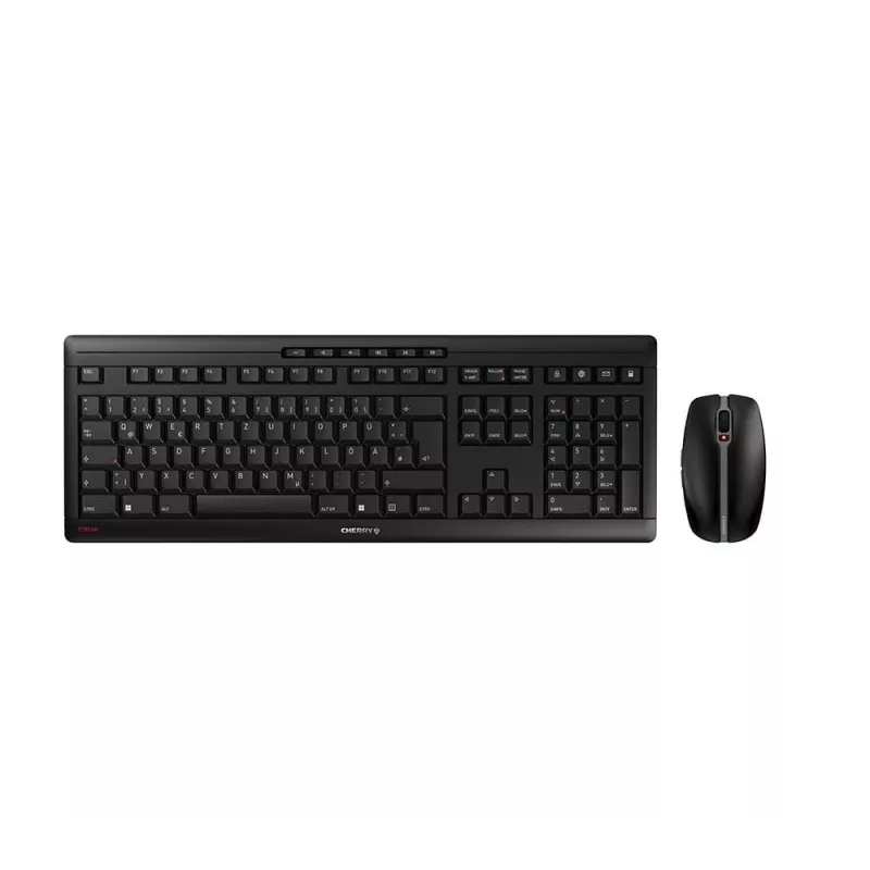CHERRY Stream Desktop Recharge klawiatura Mysz w zestawie Uniwersalny RF Wireless QWERTZ Niemiecki Czarny