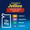 Purina Felix Sensations Mix mokra karma dla kotów, 12 x 85 g, indyk, makrela, jagnięcina, śledź