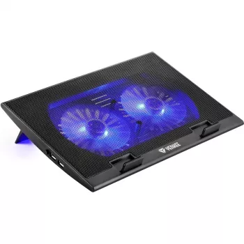 Podkładka chłodząca pod laptop YENKEE YSN 120 43.2 cm Czarny Niebieski
