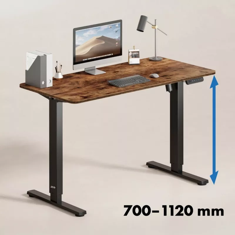 Biurko elektryczne z regulacją wysokości Ergo Office, maks. wysokość 1160 mm, maks. - 80 kg, bez blatu sit-stand, czarne, ER-400 B