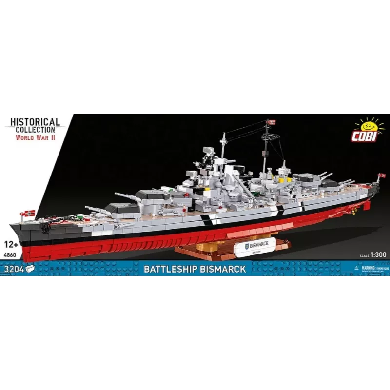 Zestaw konstrukcyjny Cobi Pancernik Bismarck model z 3204 elementami - Cobi CO BI-4860