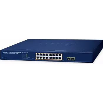 Przełącznik zarządzalny PLANET GS-2210-16P2S 16-portowy 10/100/1000T PoE 240W