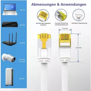 Kabel krosowy helos 205225 RJ-45 10 m — sieciowy kabel Ethernet, męski-męski