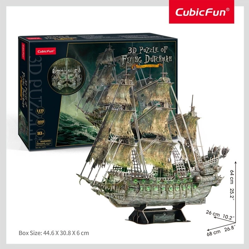 3D LED Puzzle Flying Dutchman model L526H, No name — podświetlany model do złożenia