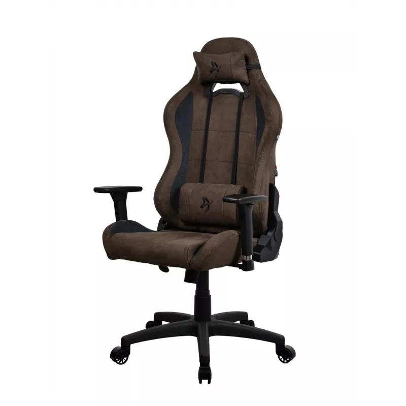 Fotel gamingowy Arozzi Torretta SuperSoft — ergonomiczny brązowy, konstrukcja zapewniająca wsparcie