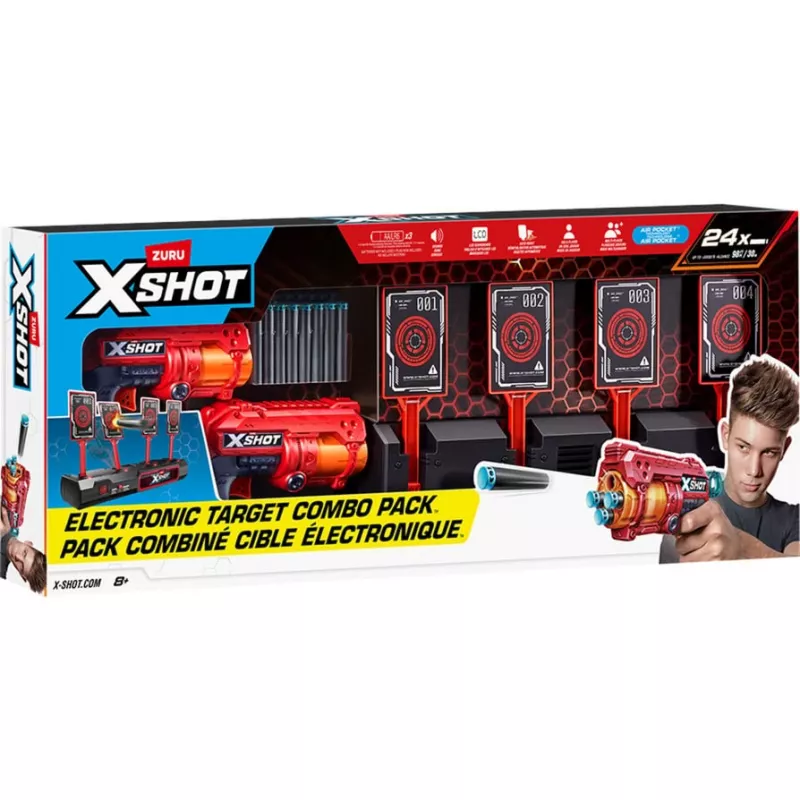 XSHOT Interaktywna tarcza i Fury 4 2 szt., blaster na strzałki