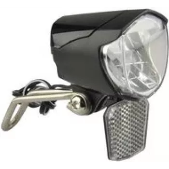 Przednia lampka rowerowa LED do dynamo FISCHER 85355 — 70 luksów, dioda LED o długiej żywotności (50 000 h)