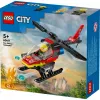 LEGO City Śmigłowiec strażacki 60411 zabawka konstrukcyjna, 85 elementów, obrotowe łopaty, 1 minifigurka, wiek 5+ (220×90×60 mm)