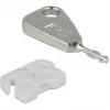 Zestaw blokad portów USB do gniazda USB-A, wtykana blokada biało-srebrna, 5x blokada USB, 2x klucz