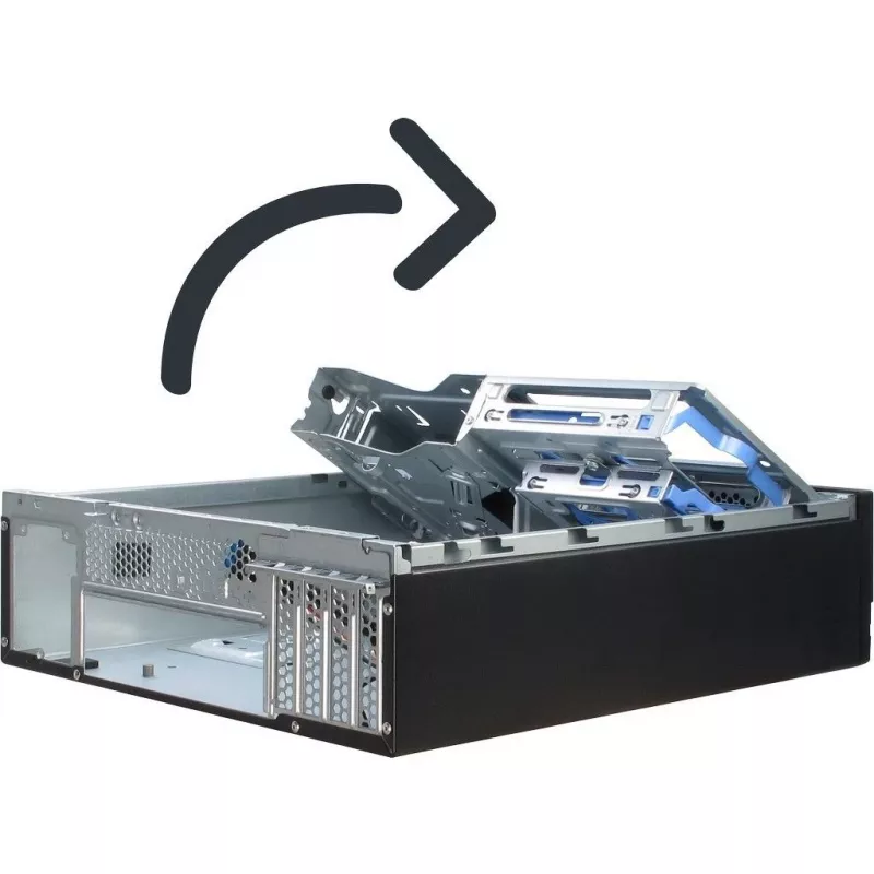 Inter-Tech IT-503 - SFF - Mini-ATX - bez zasilacza (TFX12V) - matowa czerń - USB/Audio (88881270)