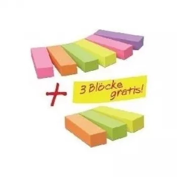 Post-it Page Marker 670-6+3, 15 x 50 mm, asortyment neonowych, 900 arkuszy