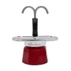 Bialetti Mini Express Magritte Moka pot Czerwony, Srebrny