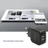 Ładowarka sieciowa QOLTEC 50186 do smartfonów i tabletów, 5 V 3,4 A, 17 W, 2× USB, czarna