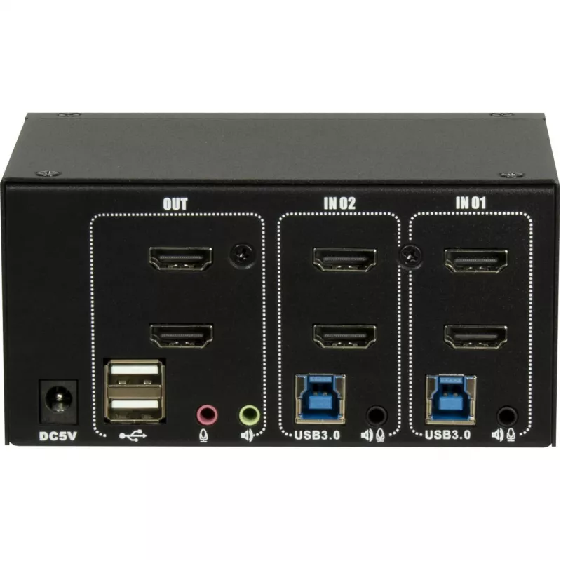 Przełącznik KVM Inter-Tech IPC AS-22HUS 2 porty USB