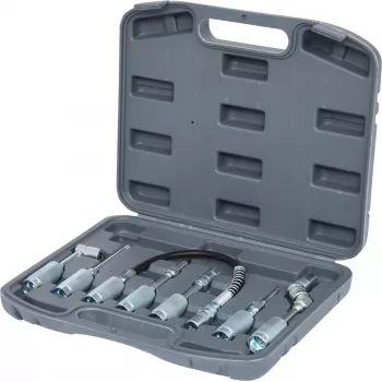 Zestaw adapterów do smarownicy KS TOOLS 980.1100 — 7 sztuk, końcówki do zastosowań smarowniczych