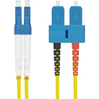 Światłowodowy kabel krosowy helos LC–SC Duplex 9/125 µm OS2 15,0 m