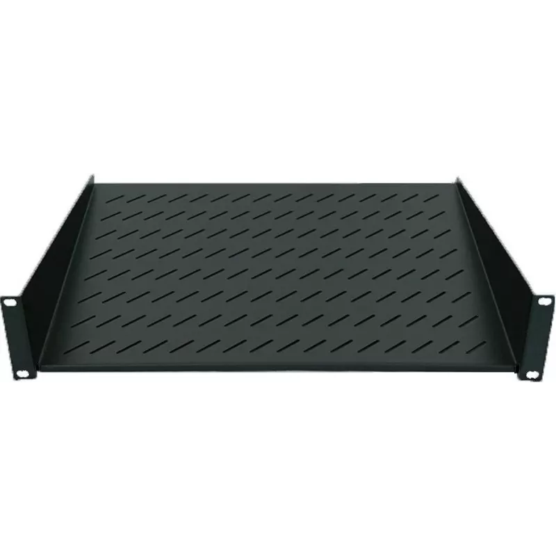 Intellinet 19-calowa półka wspornikowa, 1U, przedni montaż 2-punktowy, głębokość 150 mm, maks. 25 kg, czarna, trzyletnia gwarancja
