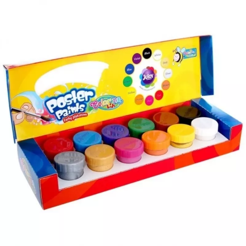Farbki plakatowe Colorino Kids 12 kolorów 20 ml