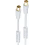 shiverpeaks ®-BASIC-S--Kabel antenowy, w 100% ekranowany, złocone styki, filtr prądu płaszcza, 100 dB, biały, 2,0 m (BS80203-128-G)