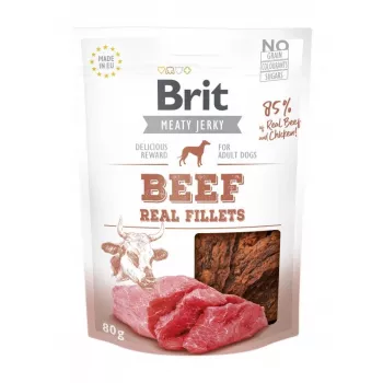 BRIT Mięsne filety jerky z wołowiny - przysmak dla psa - 200 g