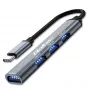 Hub USB QOLTEC 53792, USB-C 3.1 na 4 porty (USB 3.0 x1, USB 2.0 x3)
