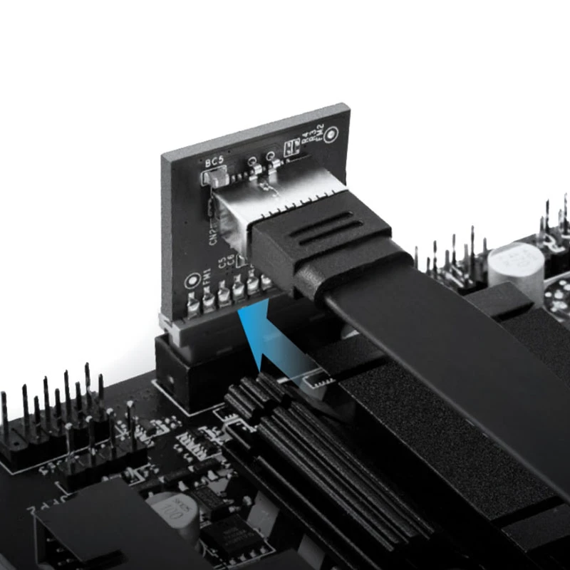 Adapter USB 3.0 GrauGear GG 18024 gniazdo panelowe 90° (kątowe) Typ A