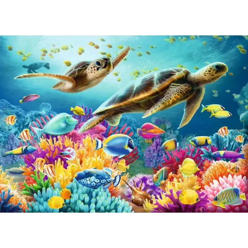 Puzzle Ravensburger niebieski Underwater World 1000 elementów, dla nastolatków/dorosłych, format standardowy