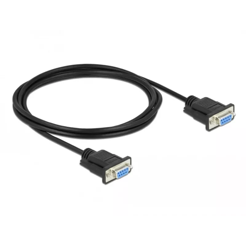 Kabel szeregowy DeLOCK 86605 czarny 2m RS-232 Sub-D9