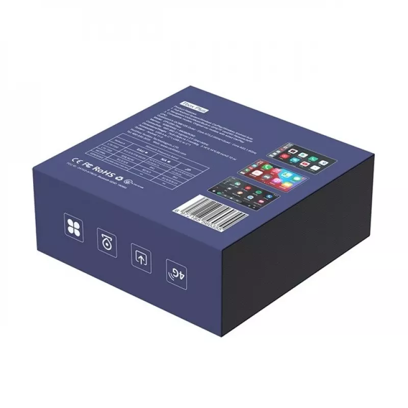 Adapter Wireless AI Box CARLINKIT z Android 13 - 8 GB + 128 GB do oryginalnych radioodtwarzaczy samochodowych z CarPlay, niebieski