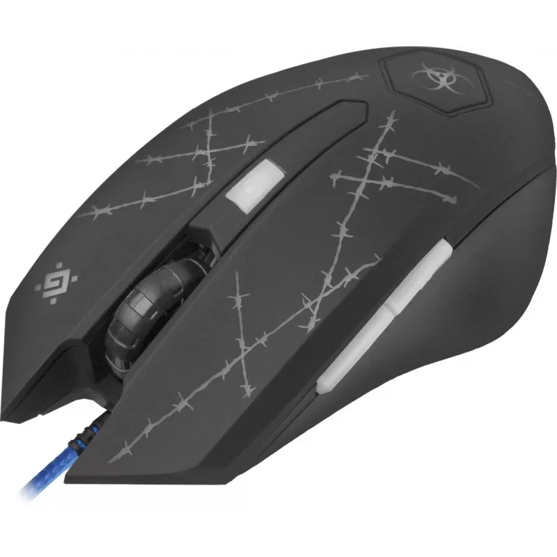 Mysz gamingowa Defender Forced GM-020L, oburęczna, USB Type-A, optyczna, 3200 DPI