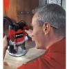 Einhell Oberfräse TE-RO 1255 E - 1200 W - Ø 6 und 8 mm - Drehzahlregelung - Parallelanschlag - Absaugadapter - inkl. Zubehör