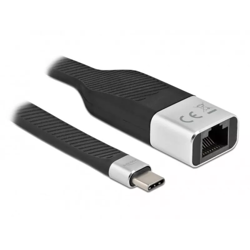 Płaski kabel taśmowy FPC DeLOCK 86936 USB Typu-C na Gigabit LAN 15 cm