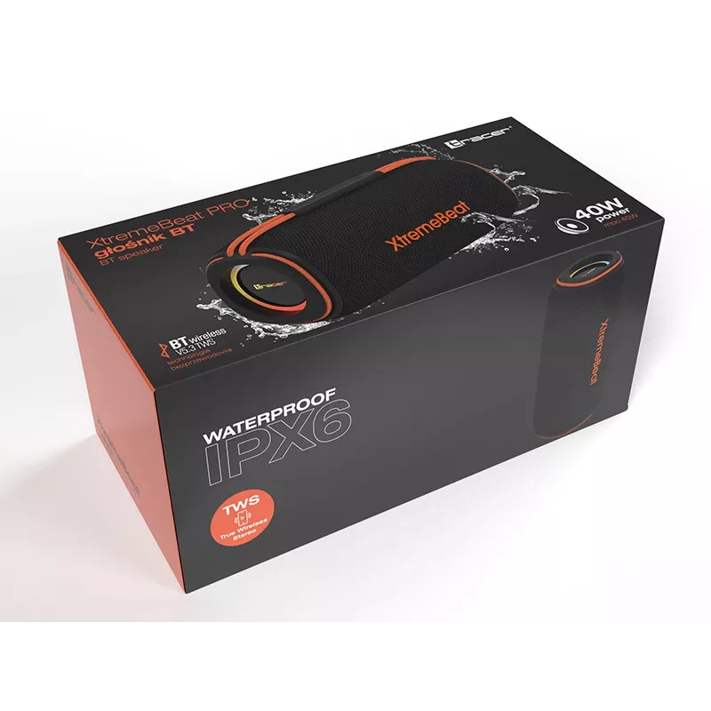 Tracer XtremeBeat Pro TWS Przenośny Głośnik Bluetooth Czarny 40 W