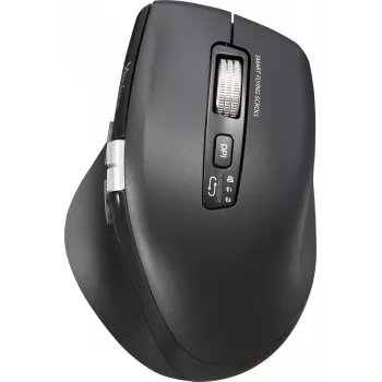 Mysz bezprzewodowa YENKEE SPIN DUAL 2095BK — kompaktowa mysz optyczna dwutrybowa, model YMS 2095B SPIN