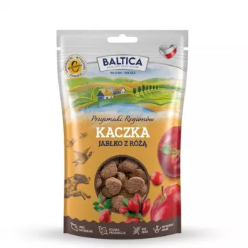 BALTICA regionalne przysmaki Kaczka z jabłkiem i różą - przysmak dla psa - 100g