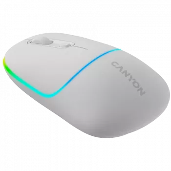 Canyon MW-22 CNS-CMSW22SW Mysz – 2 w 1 Bluetooth/2,4 GHz – optyczna – 800/1200/1600 DPI – 4 przyciski – podświetlenie RGB – ładowalna – Śnieżnobiała