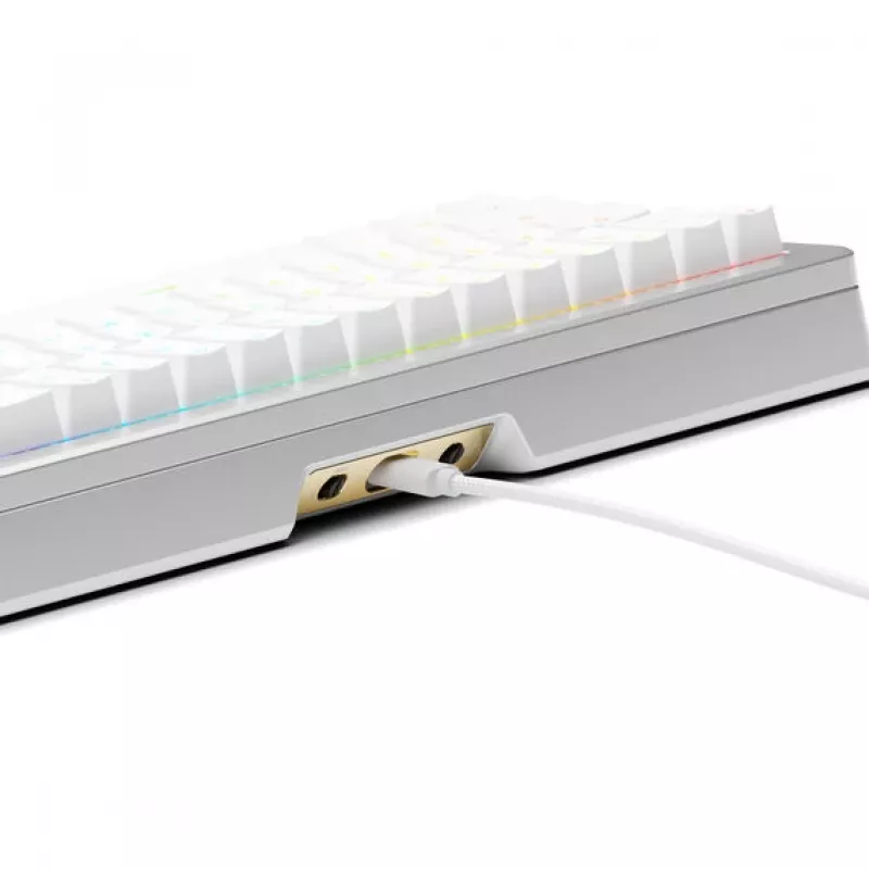 Mechaniczna klawiatura gamingowa GLORIOUS GMMK 3 Pro 65% Pre-Built ANSI US z przełącznikami Fox HE, srebrna