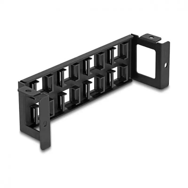 Patch panel DeLOCK 86517 Czarny Metal Plastik Montaż na ścianę