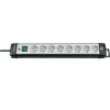 Brennenstuhl Premium-Line 8-fach schwarz/lichtgrau Premium-Line Steckdosenleiste 8-fach schwarz/lichtgrau, 5 m Kabel H05VV-F 3G1,5, Mit Schalter, Stab